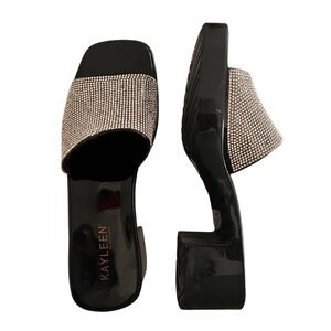 Silver Gemstone Pump Sandals